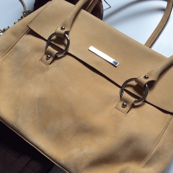 Gianfranco Ferre suede light yellow bag purse - Picture 6 of 6